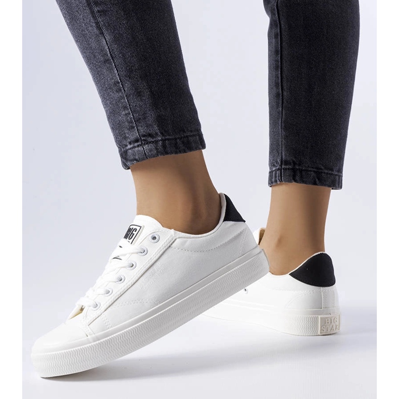 Big Star LL274091 sneakers i vitt tyg 1