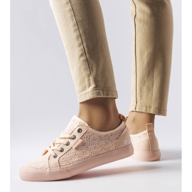 Rosa sneakers med Big Star-broderi JJ274059 1