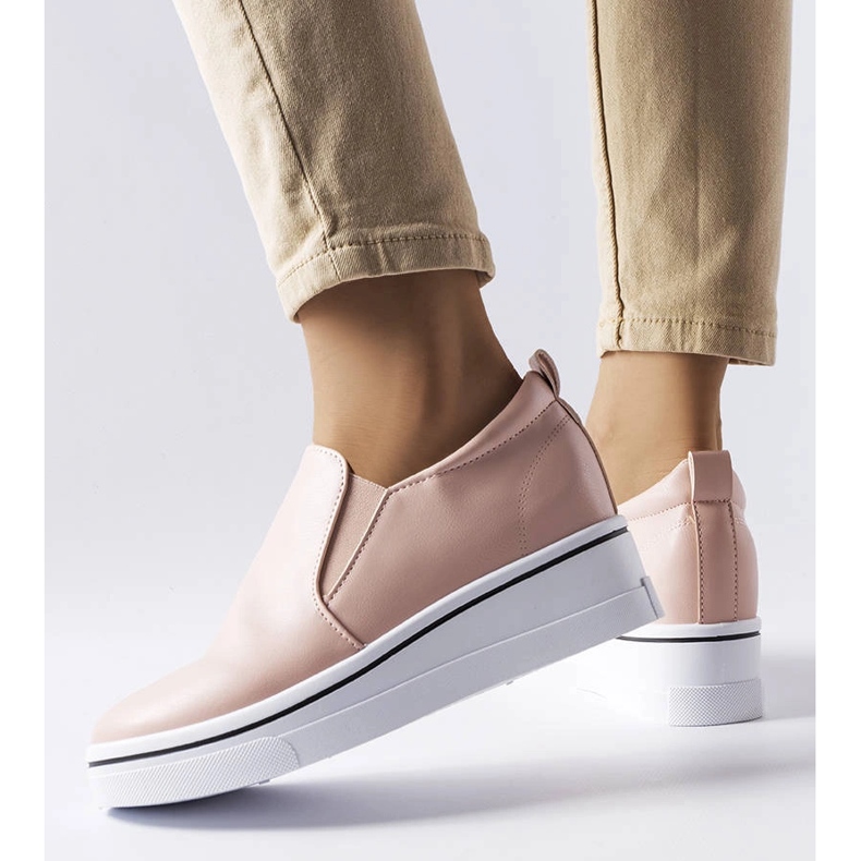 Rosa slip-on wedge sneakers från Francoeur 1