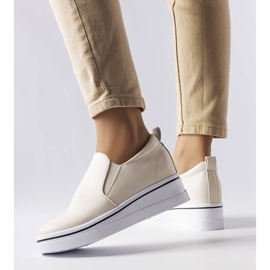 Beiga slip-on wedge sneakers från Francoeur beige 1