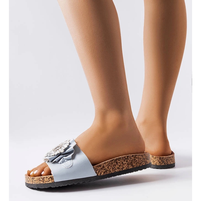 Blå korksula sliders från Roy 1