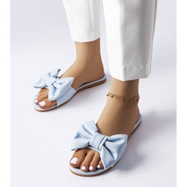 BM Blå eleganta sandaler med rosett från Garnier 1