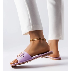 Lila eleganta rutschkanor med kedja från Corbin violett 1