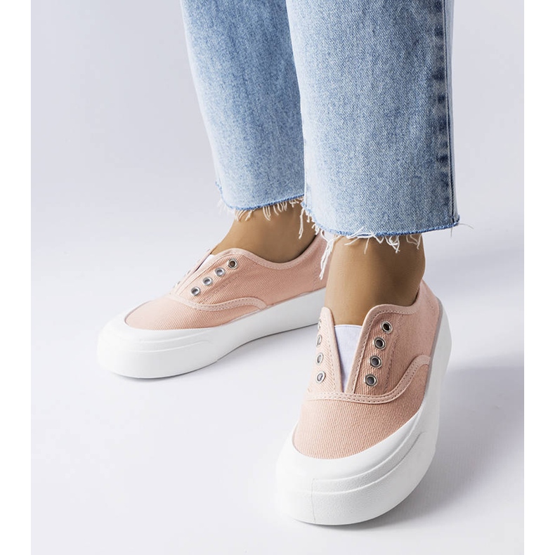 Rosa slip-on sneakers från Rabican 1