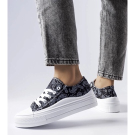 Svarta plattformssneakers från Bélair 1