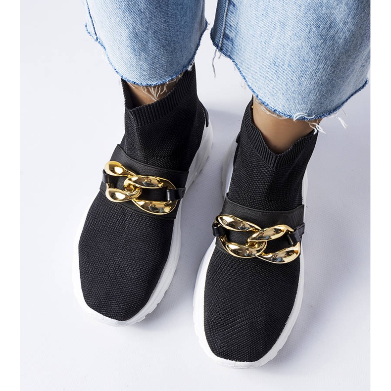 BM Baptiste svarta sneakers med kedja 1