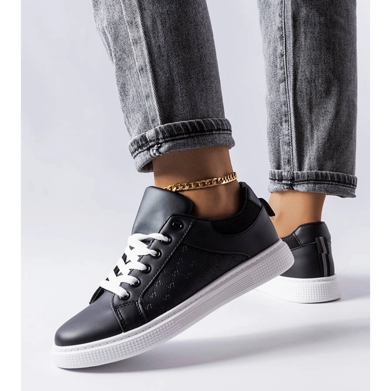 Svarta sneakers med Dreux-prägling 1