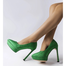 Proulx gröna glitterpumps 1