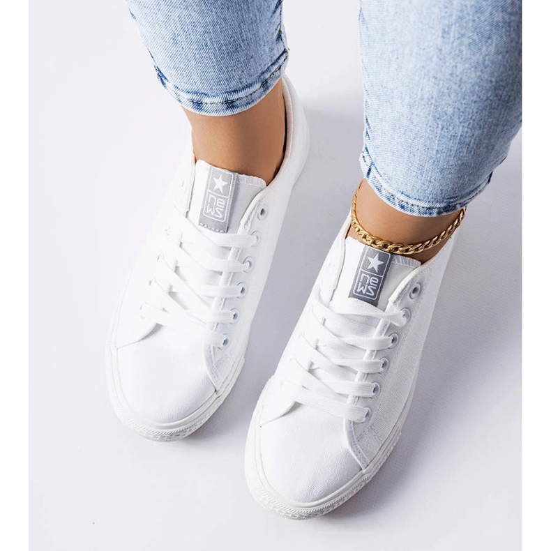 Evento Ancelote vita klassiska sneakers 1