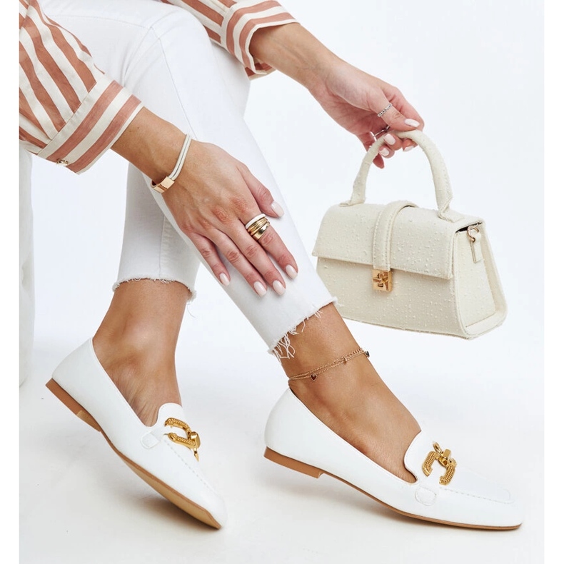 Rousseau loafers med vita spänne 1