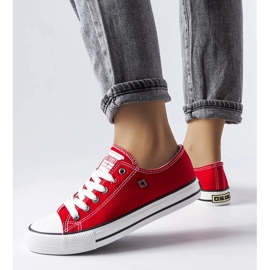 Röda klassiska sneakers Big Star T274020603 1