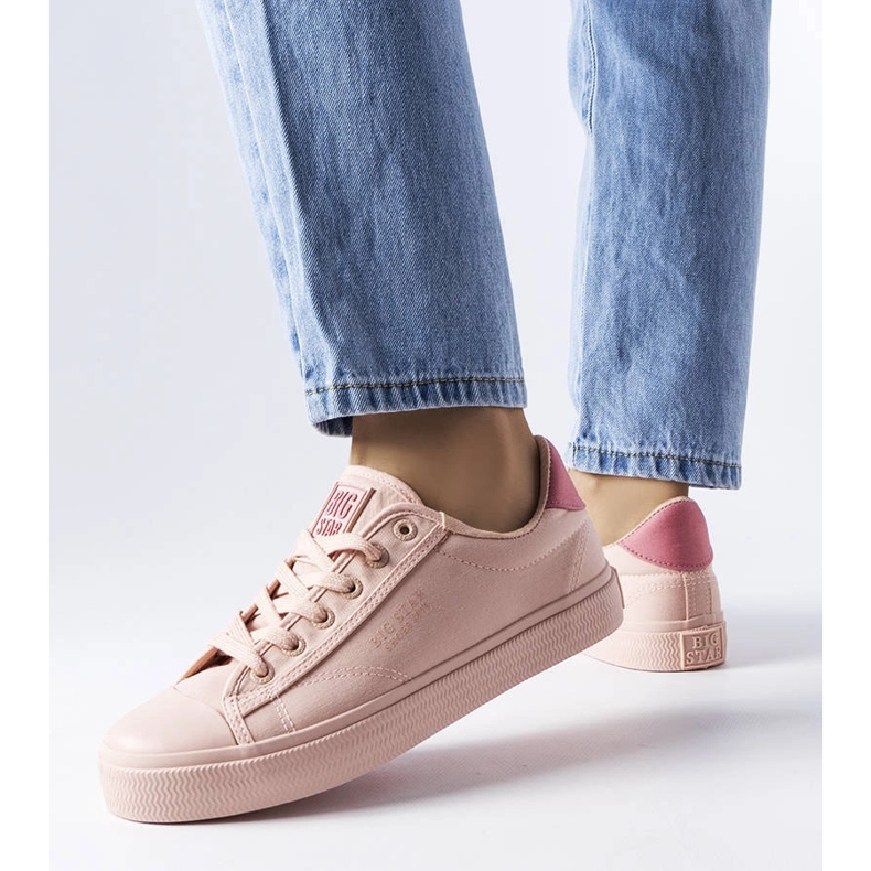 Rosa tyg sneakers från Big Star LL274095 1