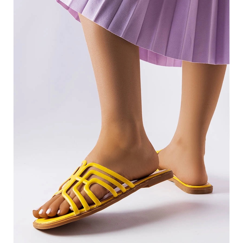 Gula Gandy-tofflor för kvinnor 2