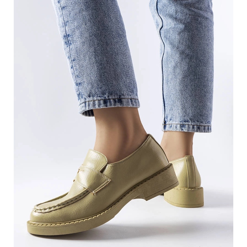 Gröna eleganta loafers från Élodie 1