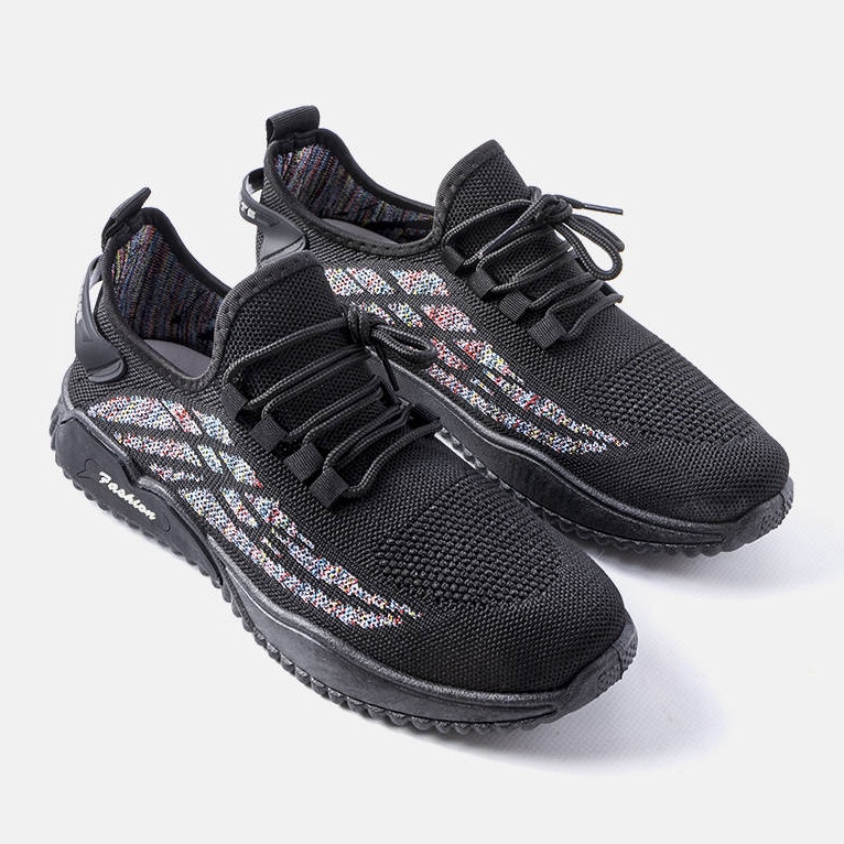 Svarta herrsneakers från James 1