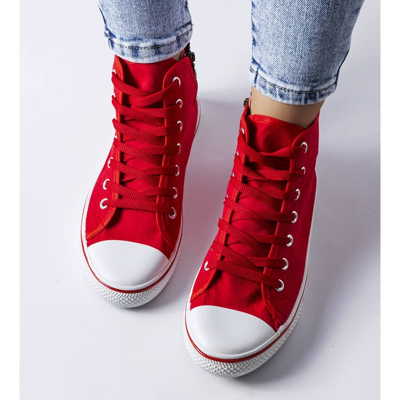 Röda ankelboots från Alaine 1