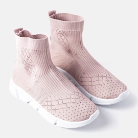 Rosa sneakers med ovandel från Olot 1