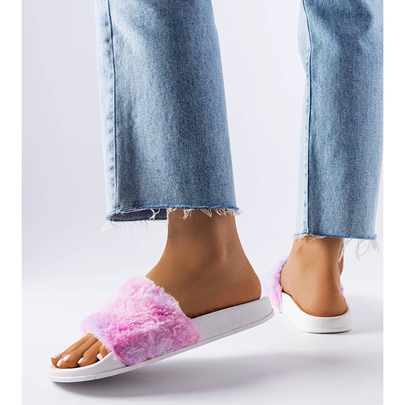 Färgglada rutschbanor med päls från Raffaele mångfärgad 2