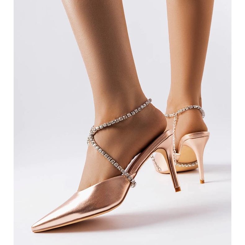 Drainer guld häl sliders gyllene 1