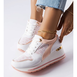 Rosa wedge sneakers från Pouliotte 1