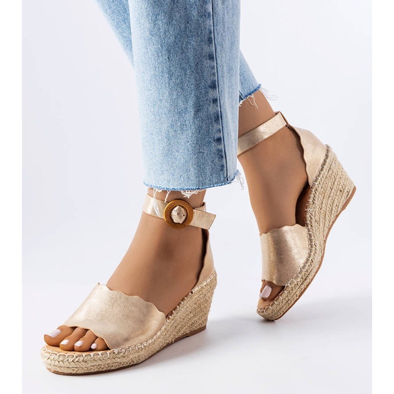 Evento Turcotte espadrillor i guld gyllene 1