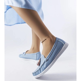 Maryville blå loafers i läder 1