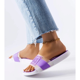 Lila gummitofflor från Paris violett 1