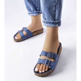 Marinblå rutschkanor med en Cincinna korksula 1