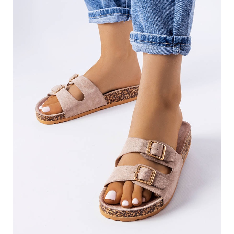 Bruna mulor med korksula från Cincinna 1