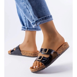 Svarta rutschkanor med korksula från Cincinna 2