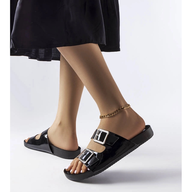 Svartlackade diabilder med Norcross-spännen 1