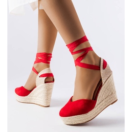 Röda espadrillor från Dubois 1