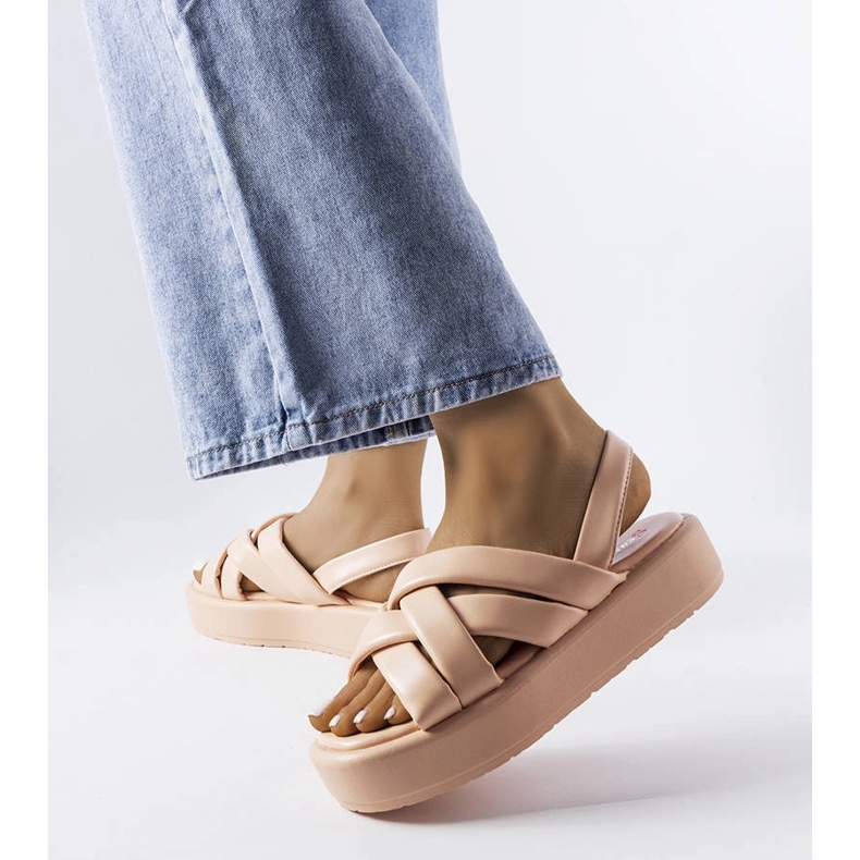 Rosa Horseshoe platåsandaler 1