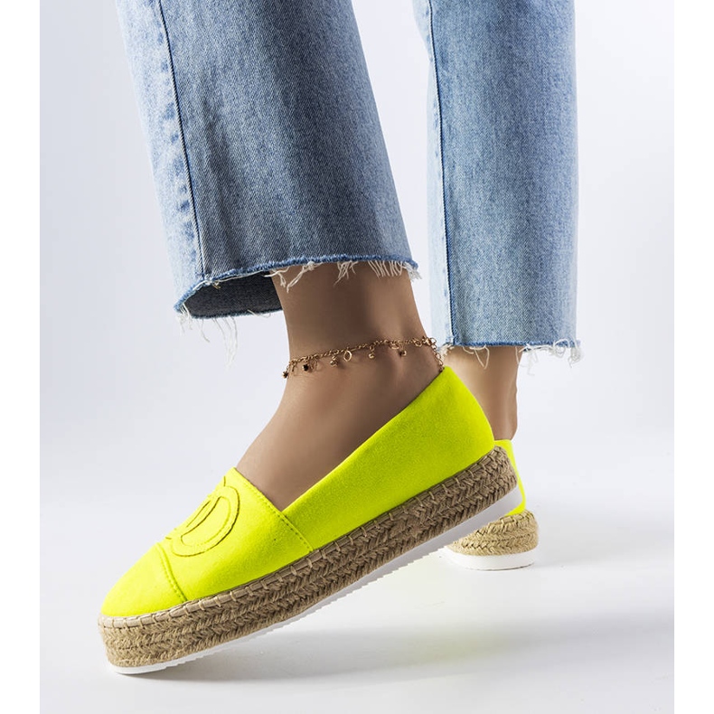 Neon plattform espadrillor från Southfield gul 1