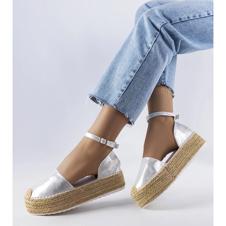 Silver espadrillor från Clousson 1