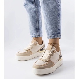 Beiga platåsneakers från Tooele beige 1