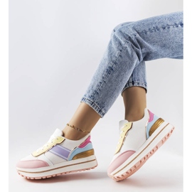 Rosa sneakers med glitterinlägg från Lang 1