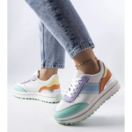 Gröna sneakers med glitterinlägg från Lang 2