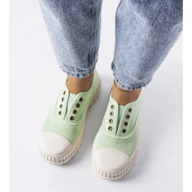 Walton gröna elastiska sneakers 1