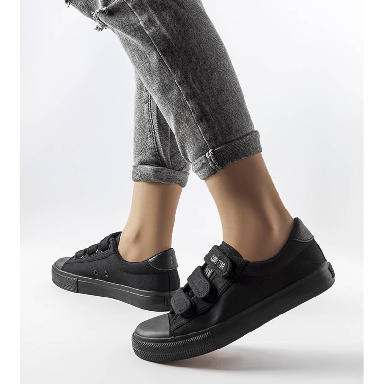 Svarta kardborre sneakers Big Star LL274A204 1