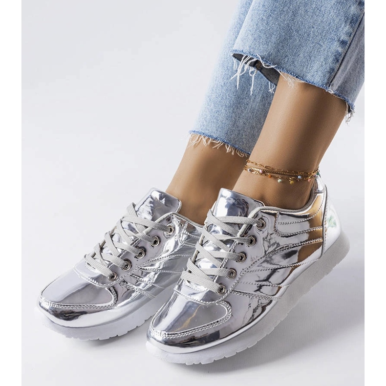 Quessy silver sneakers 1