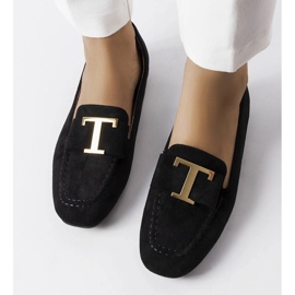 Svarta loafers i ekomocka från Adélaïde 1