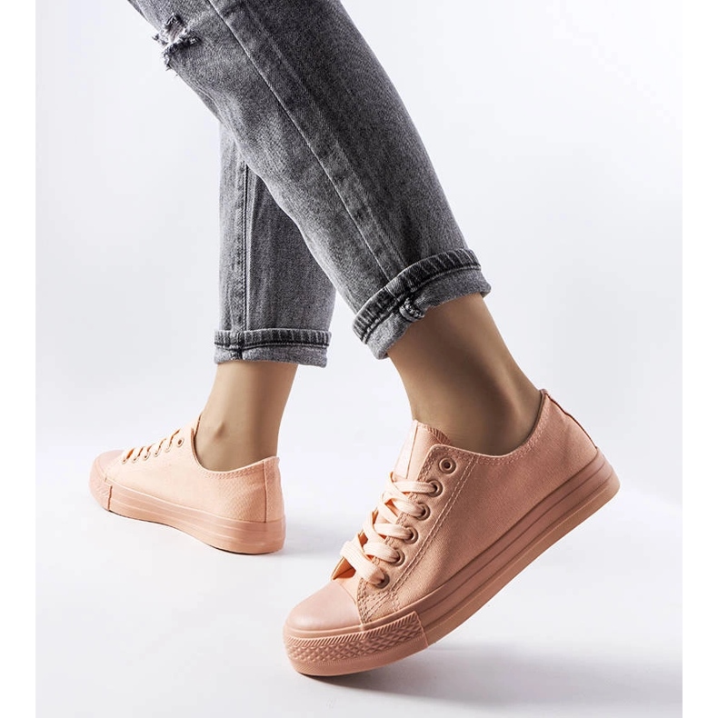 Rosa tyg sneakers från Esmeraude 1