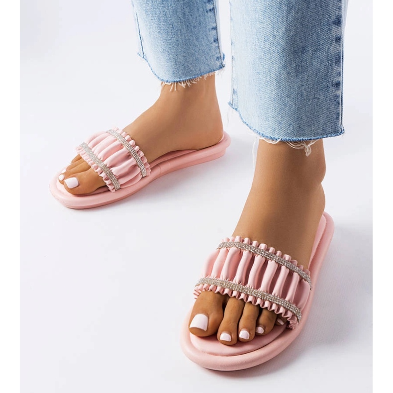 Rosa sandaler med zirkoner från Anapor 1