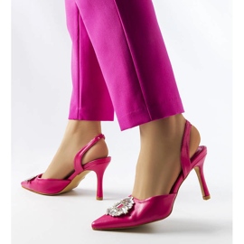 Moïse rosa cubic zirconia pumps 2