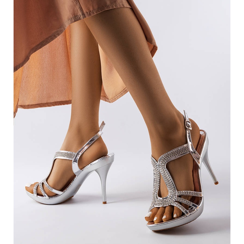 Inna Silversandaler på nål med cubic zirconias från Rafe silver- 1