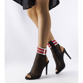 Svarta stift med ovandel i mesh från Glo 1