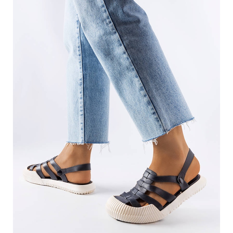 Kantonsvarta gummisandaler 1