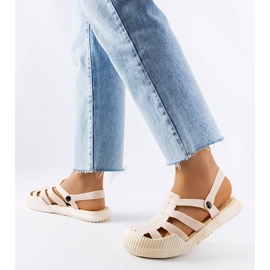 Canton beige gummisandaler 1