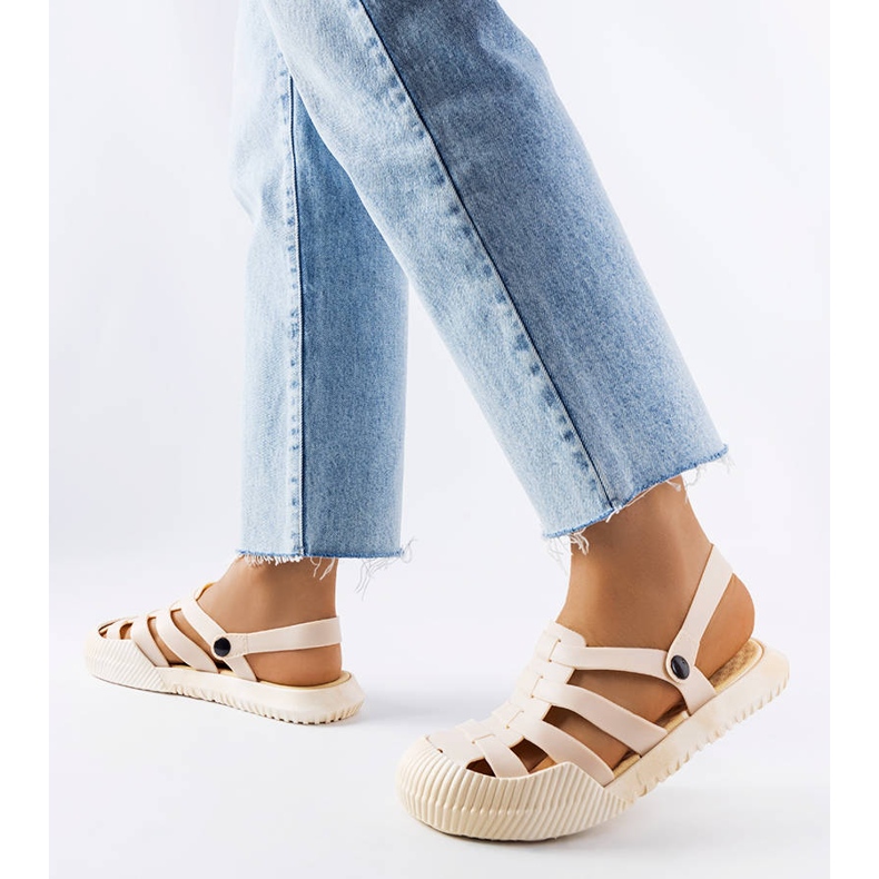 Canton beige gummisandaler 1